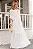 VESTIDO LONGO LILIAN CREPE COM FAIXA - OFF WHITE - Imagem 1