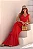 VESTIDO ELIZETE CREPE LONGO COM DECOTE V -  VERMELHO - Imagem 2