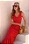 VESTIDO ELIZETE CREPE LONGO COM DECOTE V -  VERMELHO - Imagem 3