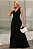 VESTIDO ELIZETE CREPE LONGO COM DECOTE V - PRETO - Imagem 1