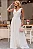 VESTIDO ELIZETE CREPE LONGO COM DECOTE V - OFF WHITE - Imagem 1