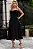 VESTIDO DAMARES ALÇAS FINAS PREGAS BUSTO - PRETO - Imagem 1