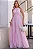 VESTIDO MICAELA LONGO COM FRANZIDO CINTURA - ROSA - Imagem 1