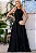VESTIDO MICAELA LONGO COM FRANZIDO CINTURA - PRETO - Imagem 1