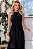 VESTIDO MICAELA LONGO COM FRANZIDO CINTURA - PRETO - Imagem 4