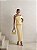 VESTIDO ESPANHA LONGUETE UM OMBRO COM CINTO - AMARELO MANTEIGA - Imagem 1