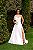 VESTIDO FESTA GLAM DECOTE OMBRO A OMBRO ZIBELINE NOIVINHAS - OFF WHITE - Imagem 1