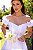 VESTIDO TAYLOR ZIBELINE OMBRO A OMBRO FLOWER NOIVINHAS - OFF WHITE - Imagem 6