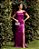 VESTIDO DE FESTA SABRINA CREPE ACETINADO FENDA - ROXO - Imagem 1