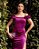 VESTIDO DE FESTA SABRINA CREPE ACETINADO FENDA - ROXO - Imagem 2