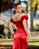 VESTIDO DE FESTA SABRINA CREPE ACETINADO FENDA - VERMELHO - Imagem 3