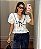 BLUSA AMANDA LAISE DECOTE V - OFF WHITE - Imagem 1