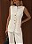 CONJUNTO ALESSANDRA ALFAIATARIA COLETE BOTÕES BICOLOR - OFF WHITE - Imagem 3