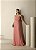 VESTIDO YOLANDA LONGO DRAPEADO BUSTO E COSTAS - ROSA PÓ - Imagem 1