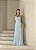 VESTIDO YOLANDA LONGO DRAPEADO BUSTO E COSTAS - AZUL SERENITY - Imagem 1