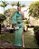 VESTIDO SOFIA CREPE ACETINADO FLOR OMBRO - VERDE OLIVA - Imagem 2