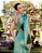 VESTIDO SOFIA CREPE ACETINADO FLOR OMBRO - VERDE OLIVA - Imagem 3