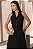 VESTIDO FLAVIANA MIDI ABERTO COM BOTÃO E BOSLOS - PRETO - Imagem 3