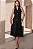 VESTIDO FLAVIANA MIDI ABERTO COM BOTÃO E BOSLOS - PRETO - Imagem 1
