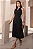 VESTIDO FLAVIANA MIDI ABERTO COM BOTÃO E BOSLOS - PRETO - Imagem 5