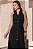 VESTIDO FLAVIANA MIDI ABERTO COM BOTÃO E BOSLOS - PRETO - Imagem 4