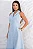 VESTIDO FLAVIANA MIDI ABERTO COM BOTÃO E BOSLOS - AZUL CLARO - Imagem 3