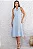 VESTIDO FLAVIANA MIDI ABERTO COM BOTÃO E BOSLOS - AZUL CLARO - Imagem 1