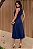 VESTIDO FLAVIANA MIDI ABERTO COM BOTÃO E BOSLOS - AZUL MARINHO - Imagem 2