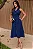 VESTIDO FLAVIANA MIDI ABERTO COM BOTÃO E BOSLOS - AZUL MARINHO - Imagem 4