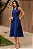 VESTIDO FLAVIANA MIDI ABERTO COM BOTÃO E BOSLOS - AZUL MARINHO - Imagem 3