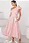 VESTIDO SOFIA UM OMBRO COM LAÇO ALFAIATARIA TEXTURIZADA - ROSA - Imagem 1