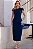 VESTIDO LEILA TUBINHO COM DETALHE FLOR - AZUL MARINHO - Imagem 8