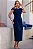 VESTIDO LEILA TUBINHO COM DETALHE FLOR - AZUL MARINHO - Imagem 6
