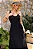 VESTIDO ARLETE MIDI COM DETALHE AMARRAÇÃO E BOTÃO - PRETO - Imagem 7