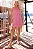 VESTIDO SUELY CURTO POÁ DETALHE FLOR COM FAIXA - ROSA - Imagem 1
