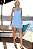 VESTIDO SUELY CURTO POÁ DETALHE FLOR COM FAIXA - AZUL - Imagem 5