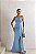 VESTIDO DE FESTA EMILY DRAPEADO BUSTO - AZUL SERENITY - Imagem 1