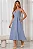 VESTIDO CAROL DECOTE V COM ALÇAS - AZUL - Imagem 1