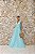 VESTIDO DE FESTA SAN ANDRES TULE COM FAIXA - AZUL SERENITY - Imagem 2