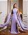 VESTIDO DE FESTA MILANO GOLA ALTA COM CAPA - LAVANDA - Imagem 1