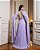 VESTIDO DE FESTA MILANO GOLA ALTA COM CAPA - LAVANDA - Imagem 3