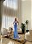 VESTIDO DE FESTA GLAM CREPE ACETINADO - AZUL SERENITY - Imagem 1