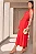 VESTIDO IRANI LINHO COM FAIXA E BOTÃO - VERMELHO - Imagem 2
