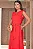 VESTIDO IRANI LINHO COM FAIXA E BOTÃO - VERMELHO - Imagem 6