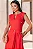 VESTIDO IRANI LINHO COM FAIXA E BOTÃO - VERMELHO - Imagem 5