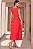VESTIDO IRANI LINHO COM FAIXA E BOTÃO - VERMELHO - Imagem 7