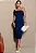 VESTIDO MIDI  DETALHE UM OMBRO SAMARA - AZUL MARINHO - Imagem 1