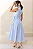 VESTIDO CASSIANA MIDI LISTRADO COM BOTÃO - AZUL - Imagem 5
