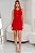 VESTIDO GILDA TUBINHO CURTO ABERTURA FRENTE - VERMELHO - Imagem 1