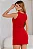VESTIDO GILDA TUBINHO CURTO ABERTURA FRENTE - VERMELHO - Imagem 4